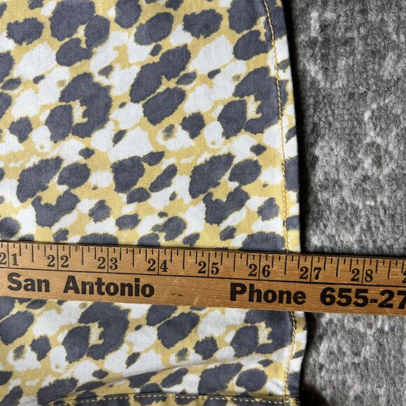Cabi The Dreamer Providence Shirt Jacket Large Yellow Gray Leopard Animal Print - Picture 5 of 8